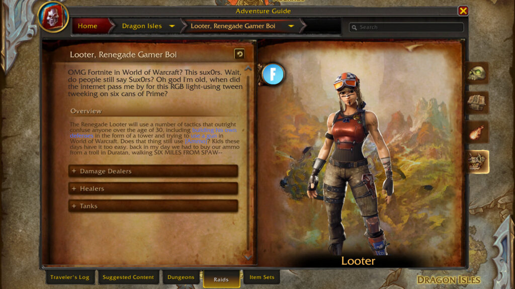 All signs point to a Fortnite/World of Warcraft crossover event in WoW