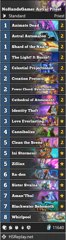 Hearthstone titans decks Astral Priest