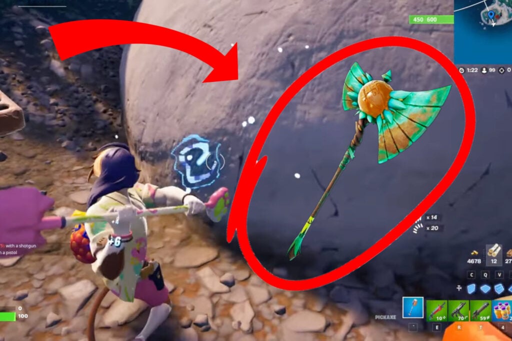 How to destroy stones and get the Artifact Axe in Fortnite