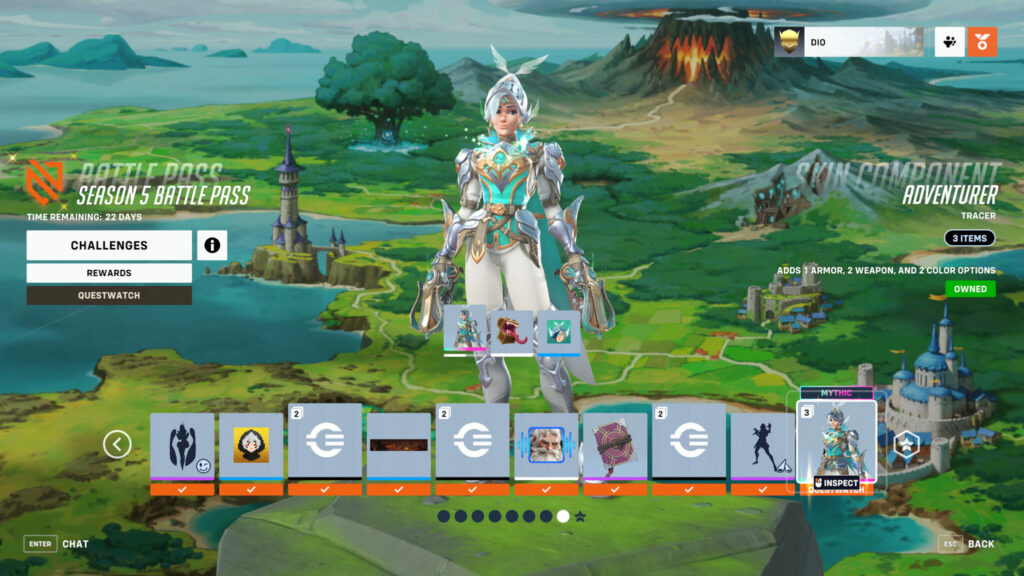 Mythic Adventurer Tracer skin screenshot 