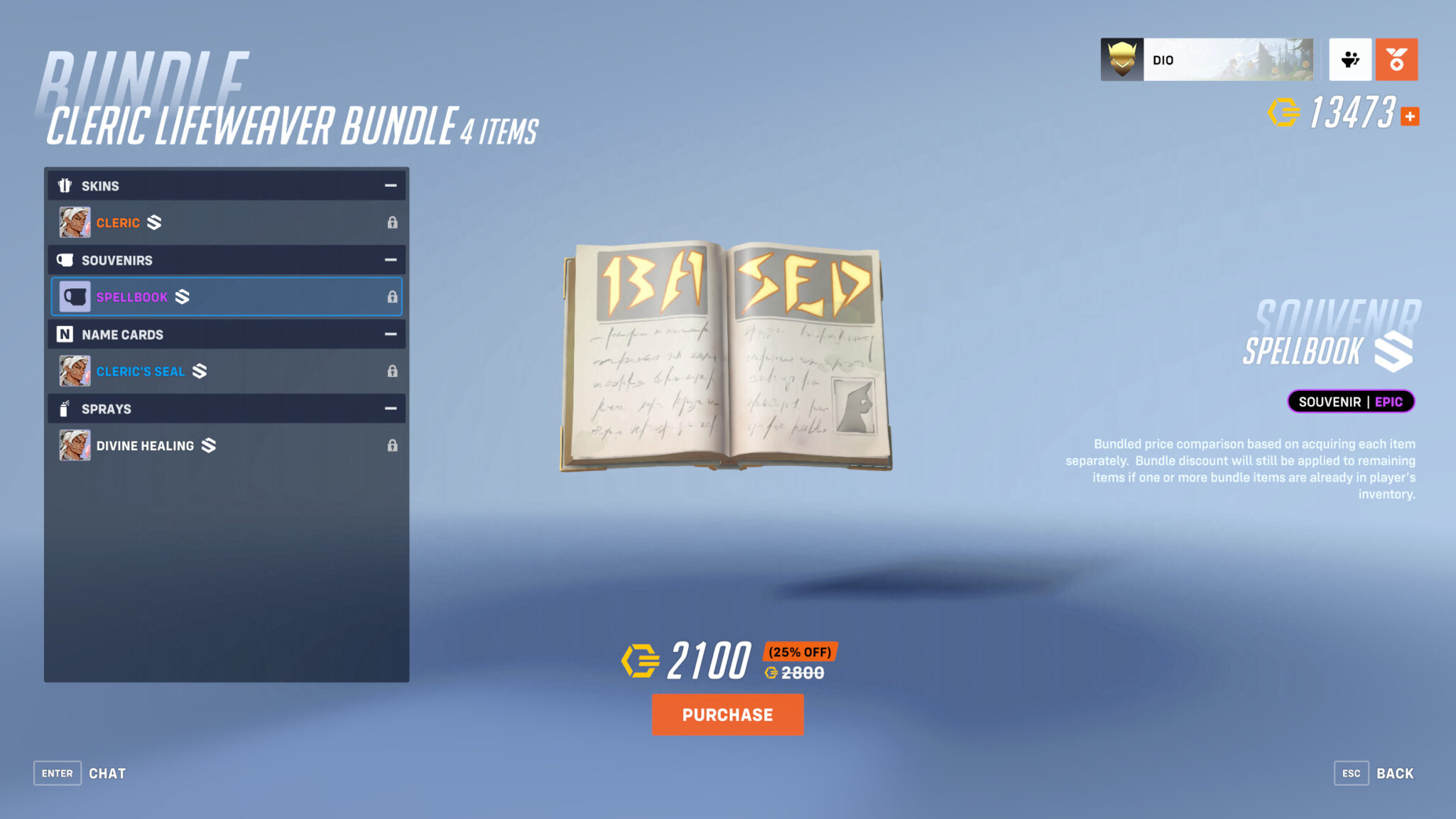 Epic Spellbook souvenir