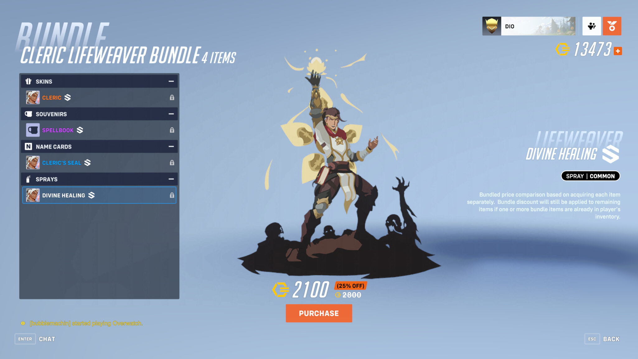 Common Divine Healing spray