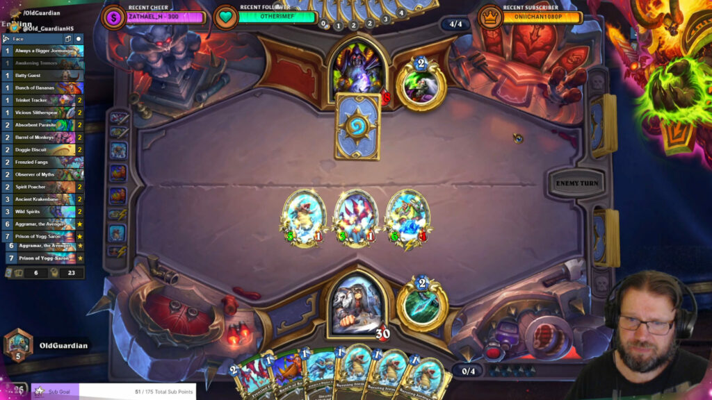 Old Guardian during the Hearthstone TITANS theorycrafting event