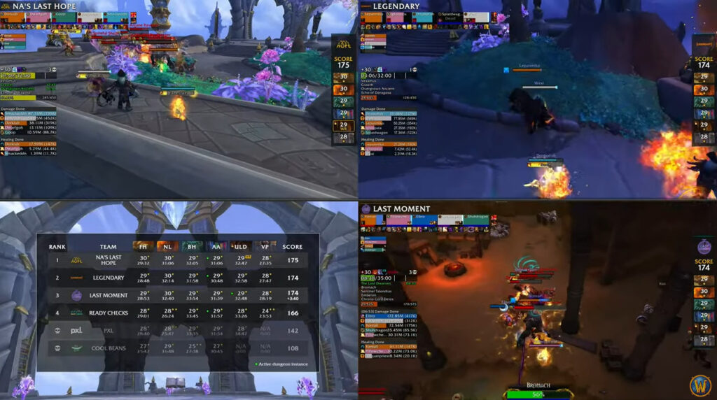 NA's Last Hope, Legendary, and Last Moment during WoW MDI TGP 2023 Group B Day 3