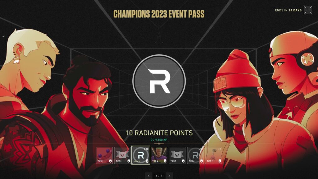10 Radianite Points available as a reward.