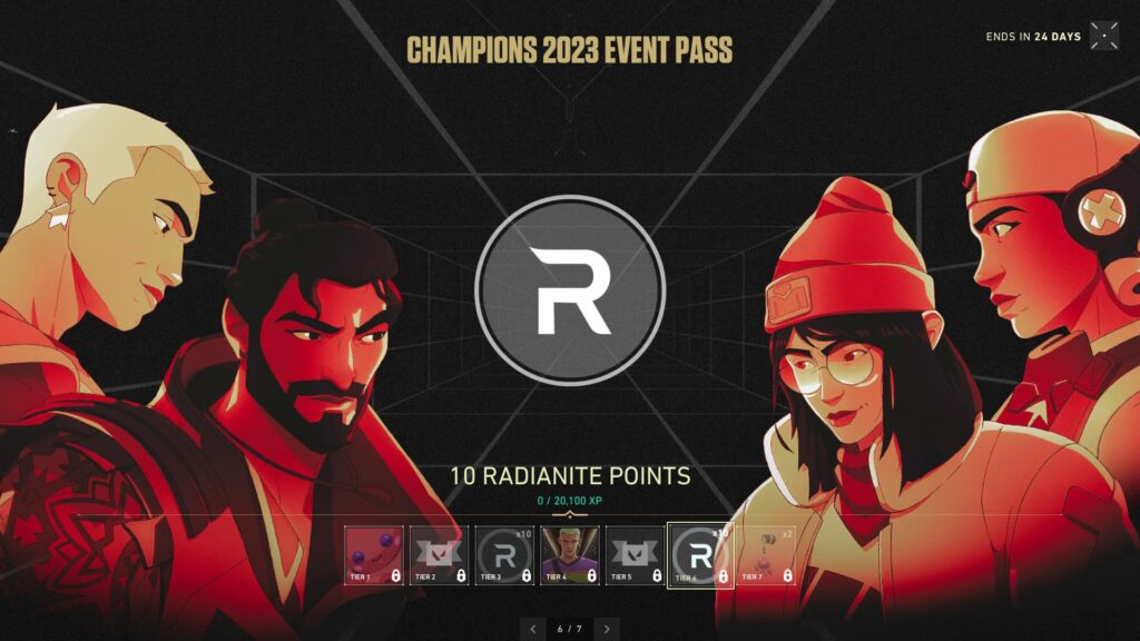 10 Radianite Points available as a reward.