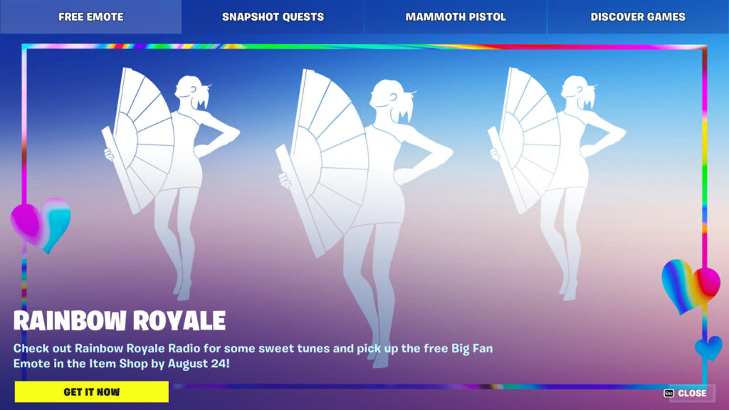 Fortnite Rainbow Royale 2023 celebrates LGBTQIA+ pride with free cosmetics