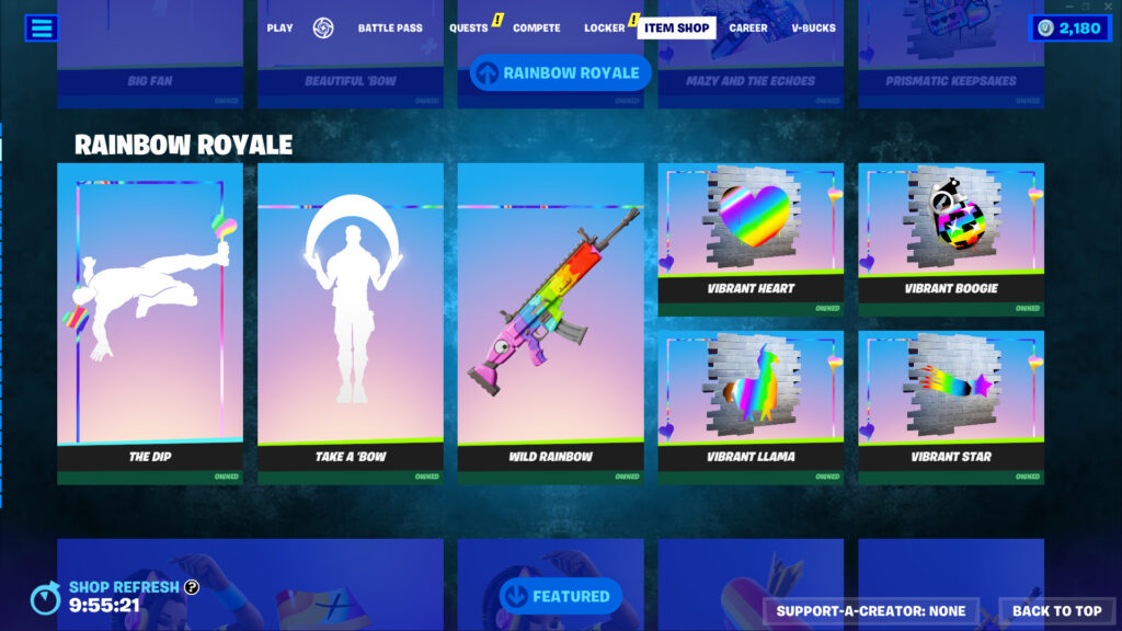 Fortnite Rainbow Royale 2023 cosmetics 2