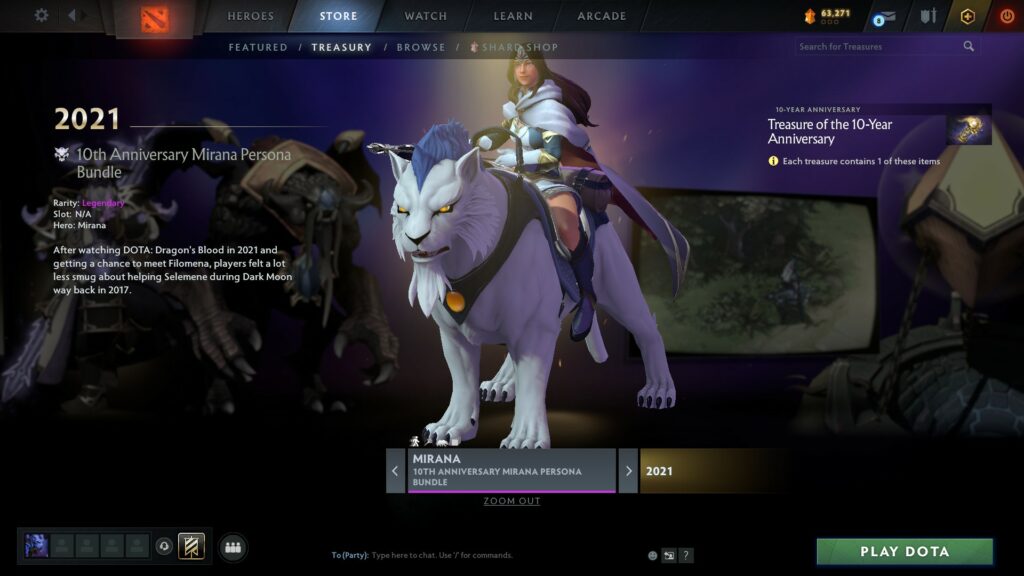You can get free Persona for Mirana right now in Dota 2 and all it's going to take is to win some games. Think you can handle that?