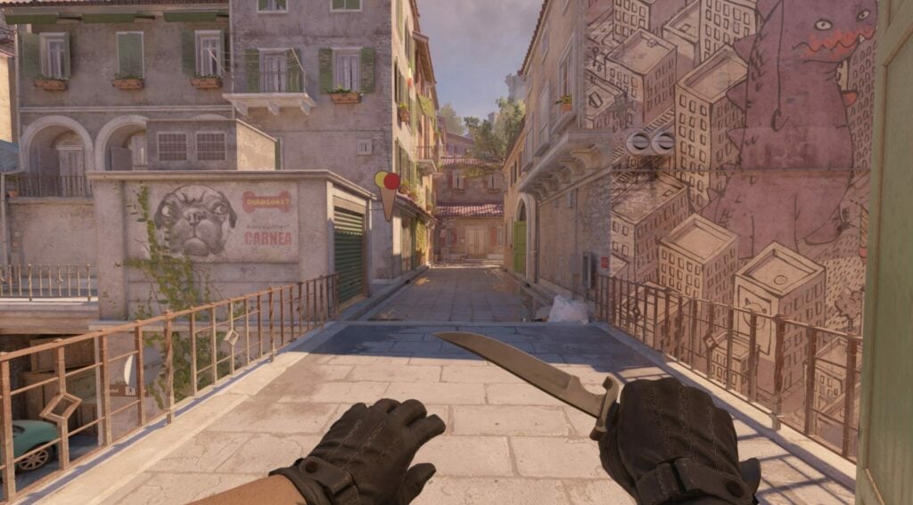 The user is watching the bridge on Italy in CS2. 