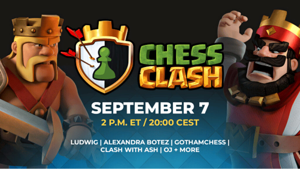 Chess.com announces Chess Clash, a multi-game crossover event featuring 16 creators