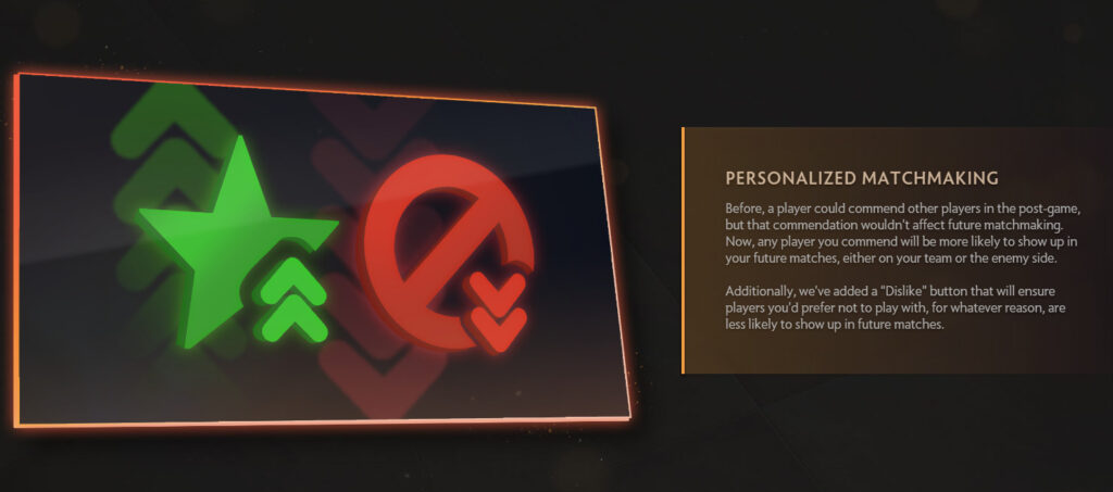 Commendation affects future matchmaking