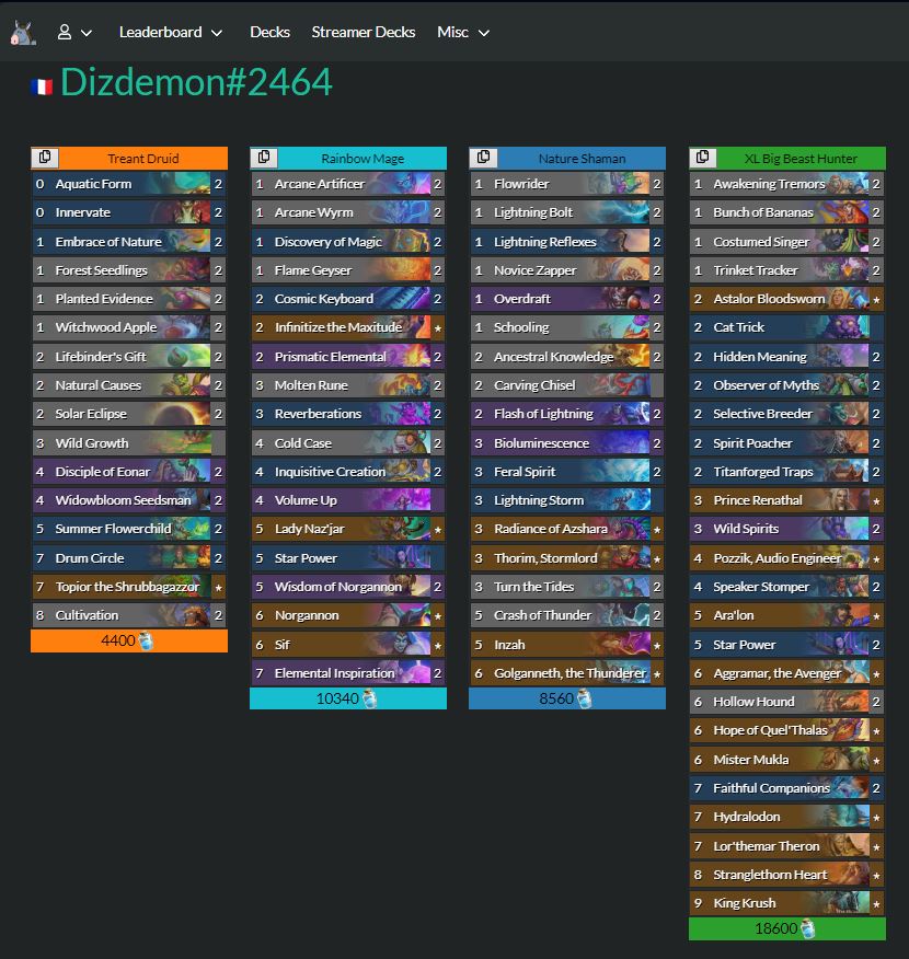 Solary Hearthstone Decks