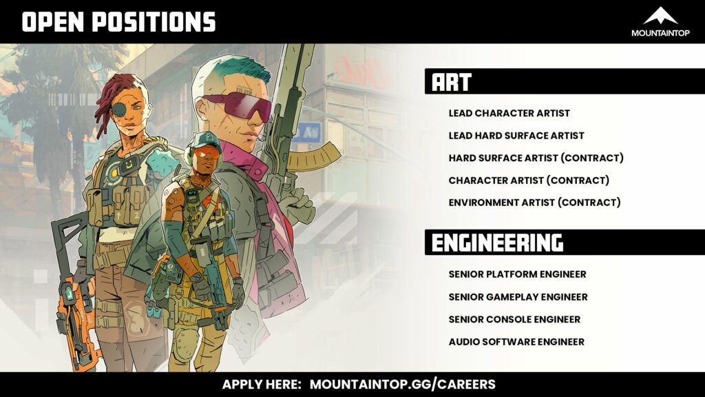 Mountaintop Studio features former Riot Games, Respawn Entertainment, Epic Games, and Bungie staff and just revealed a new shooter game.