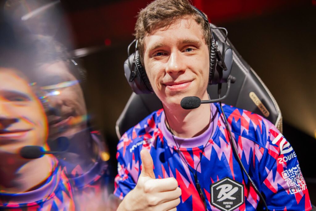 llya "something" Petrov of Paper Rex competes at VALORANT Champions Los Angeles Group Stage at the Shrine Expo Hall on August 9, 2023 in Los Angeles, California.