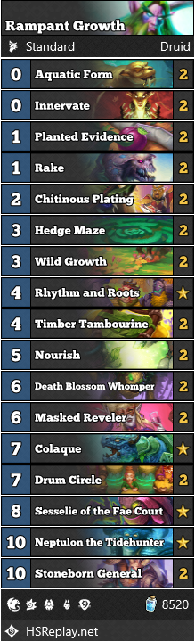 Druid - Rampant Growth
Free Hearthstone Deck