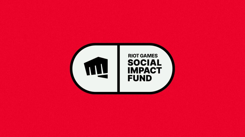 The Riot Games Social Impact Fund logo, which is the charity the VALORANT Give Back bundle raises money for.