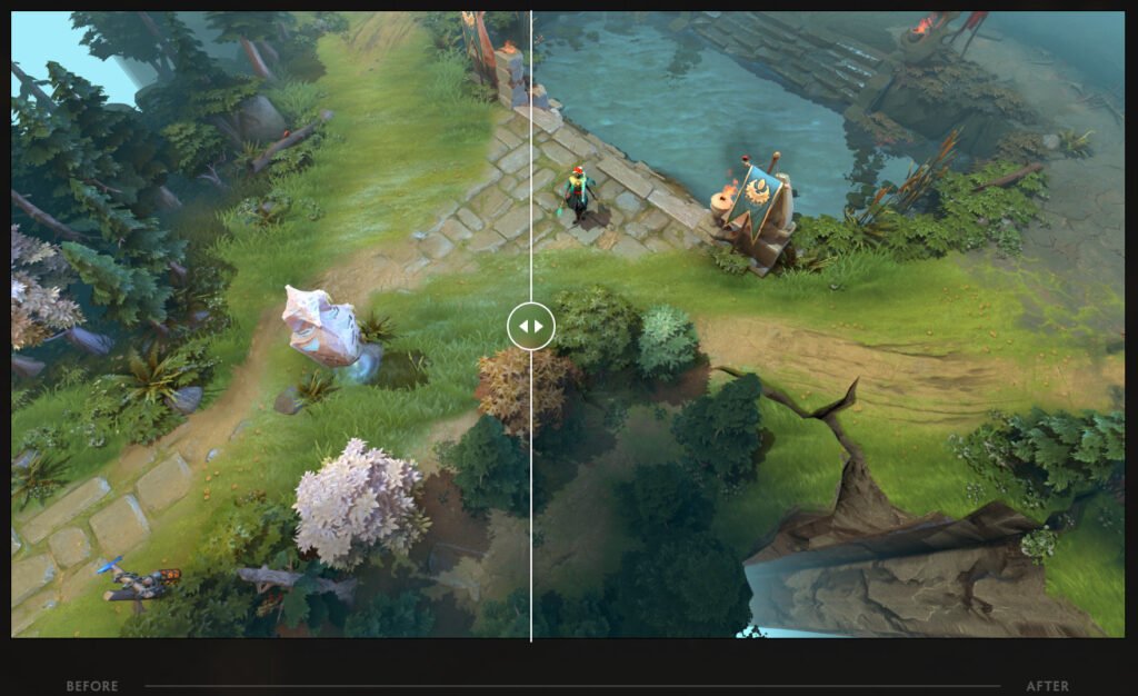 With the Summer Client Update, Dota 2 received changed to its map rendering that enhanced the look and feel of the game.