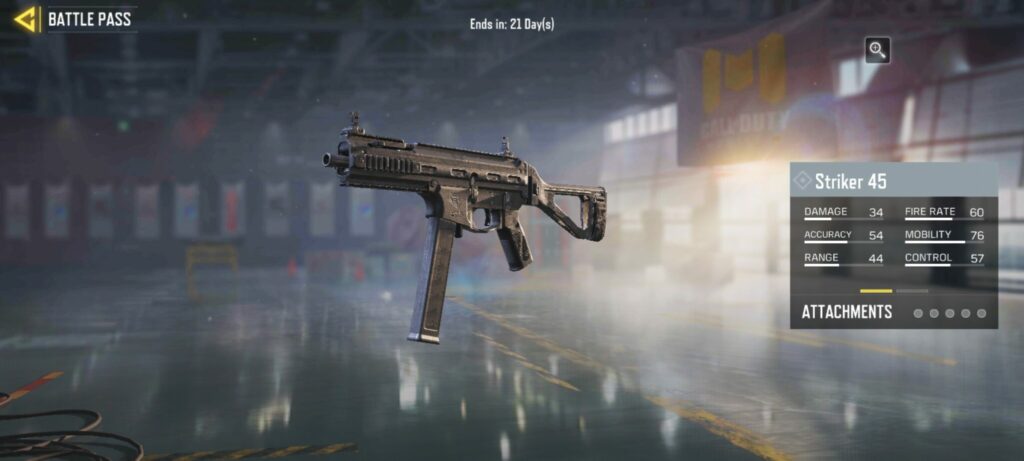 CoD Mobile Season 7 Striker 45 SMG 