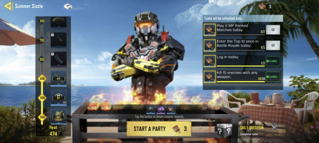 Call of Duty Mobile Summer Sizzle event