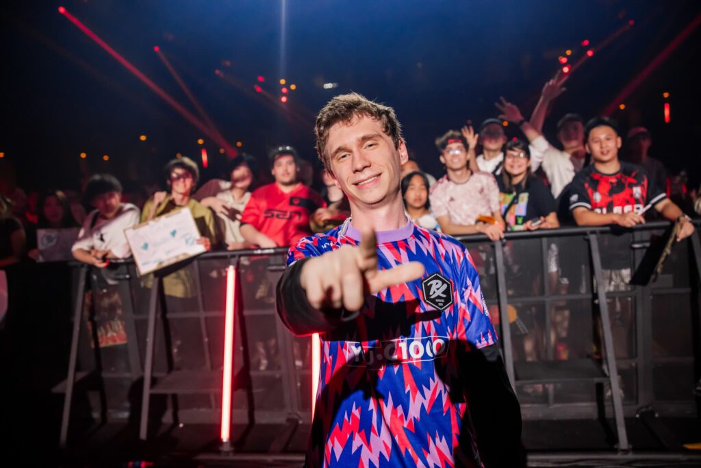 llya "something" Petrov of Paper Rex,  who picked Reyna against FUT, poses after a post match interview at VALORANT Champions Los Angeles Group Stage at the Shrine Expo Hall on August 10, 2023 in Los Angeles, California.