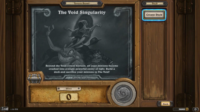 The Void Singularity Hearthstone Tavern Brawl decks