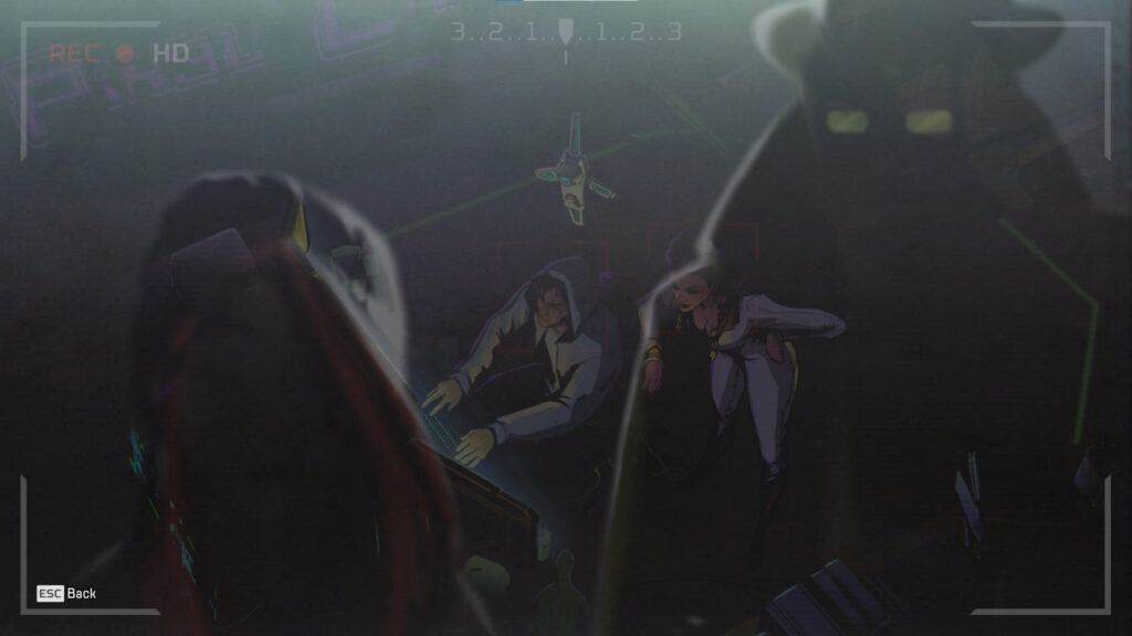 Scene 3 of the Neon Network Event - Duardo Silva and Mila watch from above