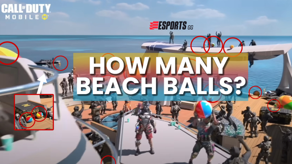 How many beach balls in CODM Scavenger Hunt: Answer here