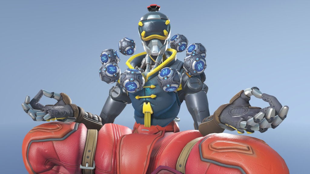 Legendary Cybermonk Zenyatta skin in Overwatch 2