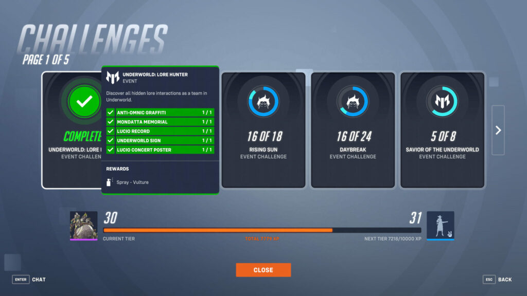 Overwatch 2 Underworld Lore Hunter challenge 