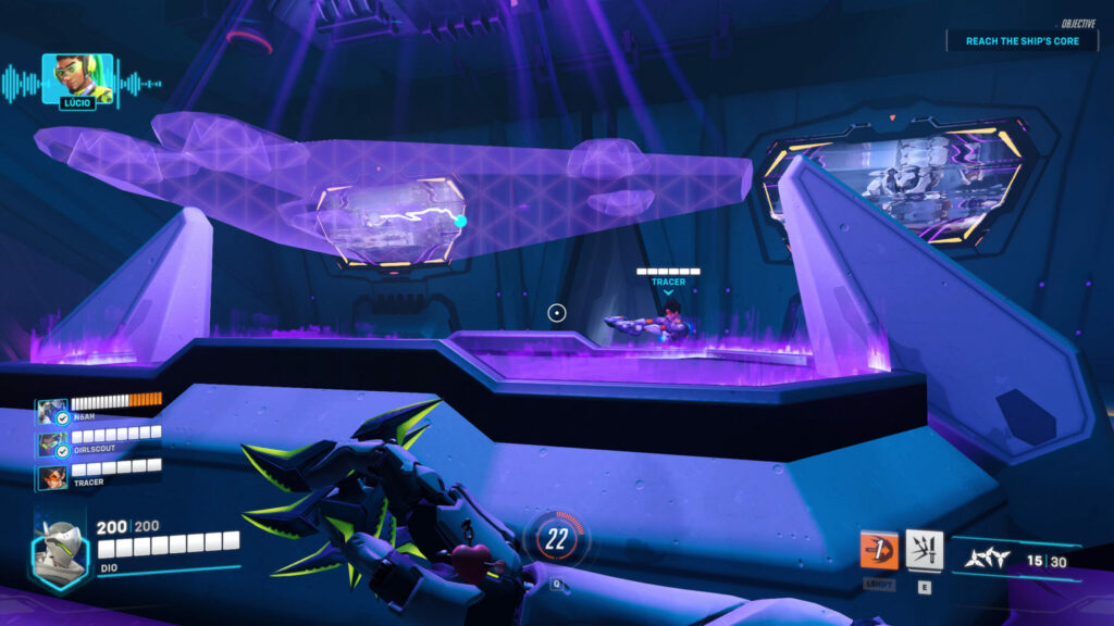 Fight your way to the ship's core