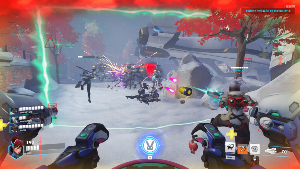 Escort Claire and Reggie to the shuttle 