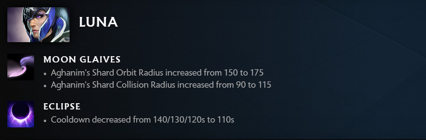 Luna changes in Patch 7.34b.