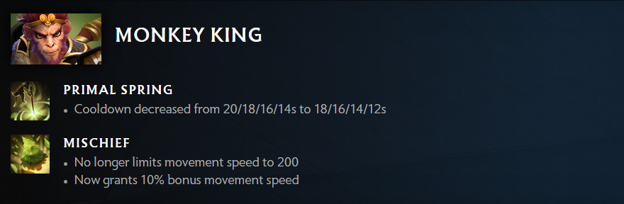 Monkey King changes in Patch 7.34b.