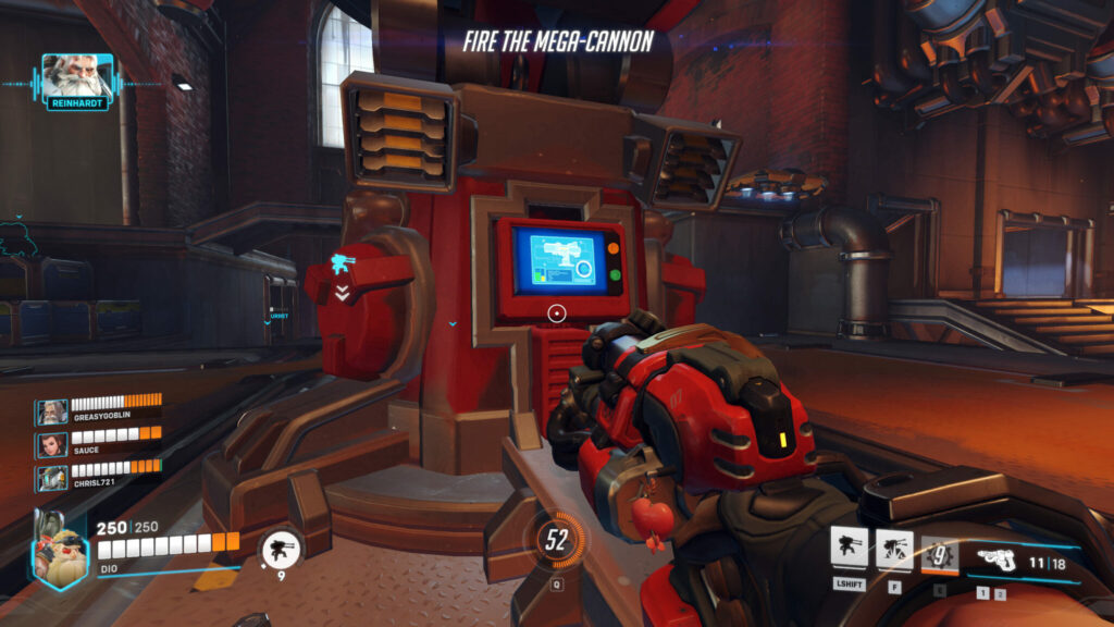 Fire the mega cannon 