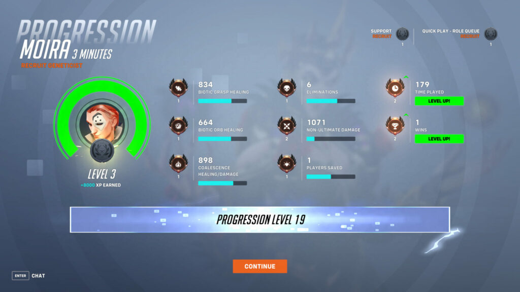 Overwatch 2 player progression system screenshot