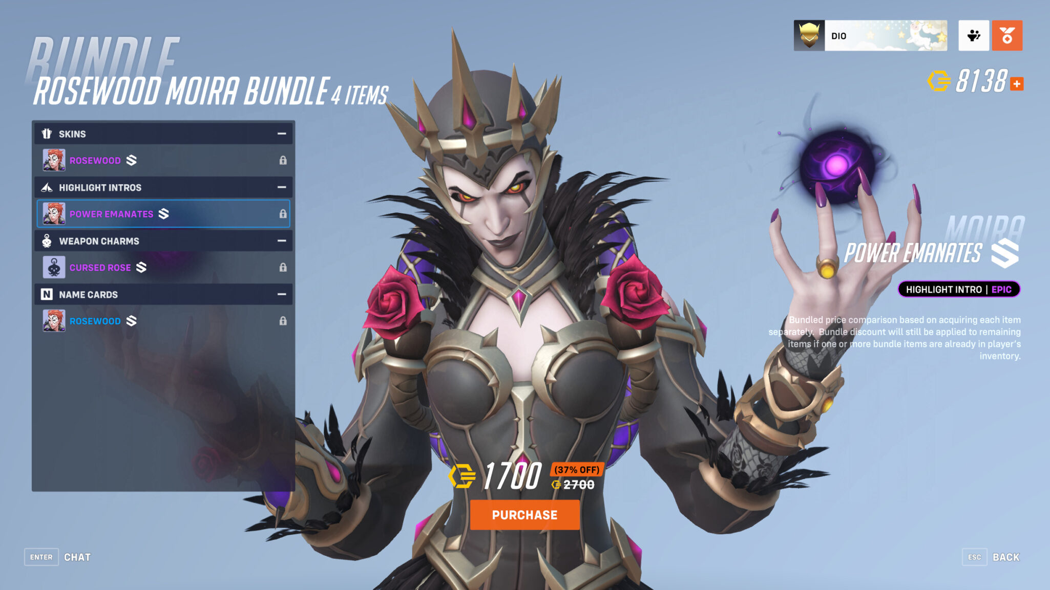Moira Power Emanates highlight intro