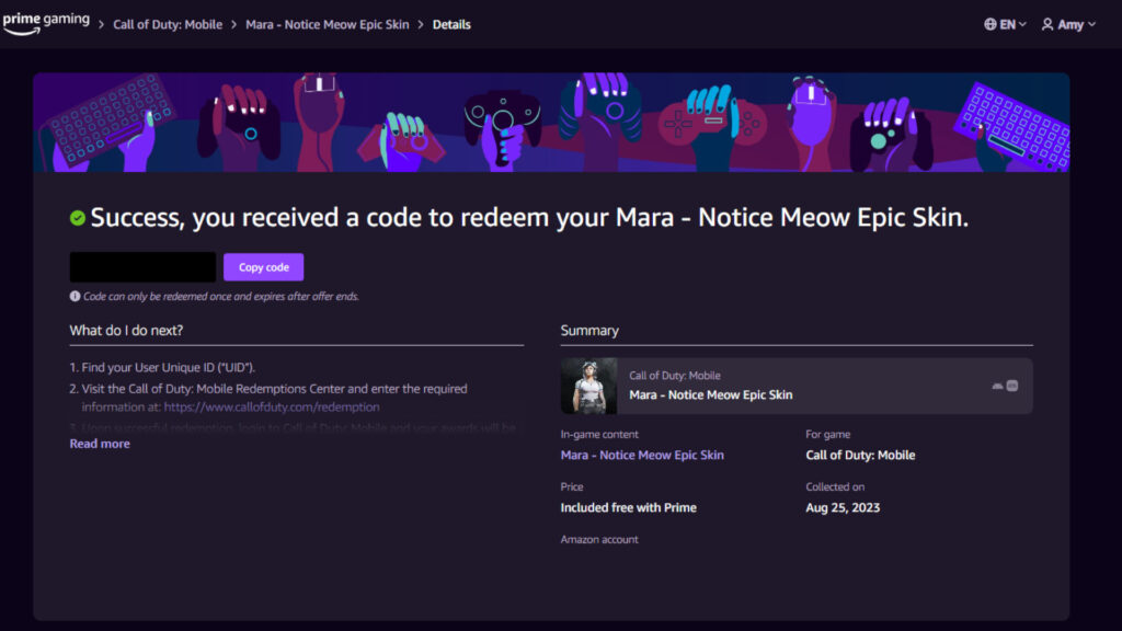 How to claim the free skin