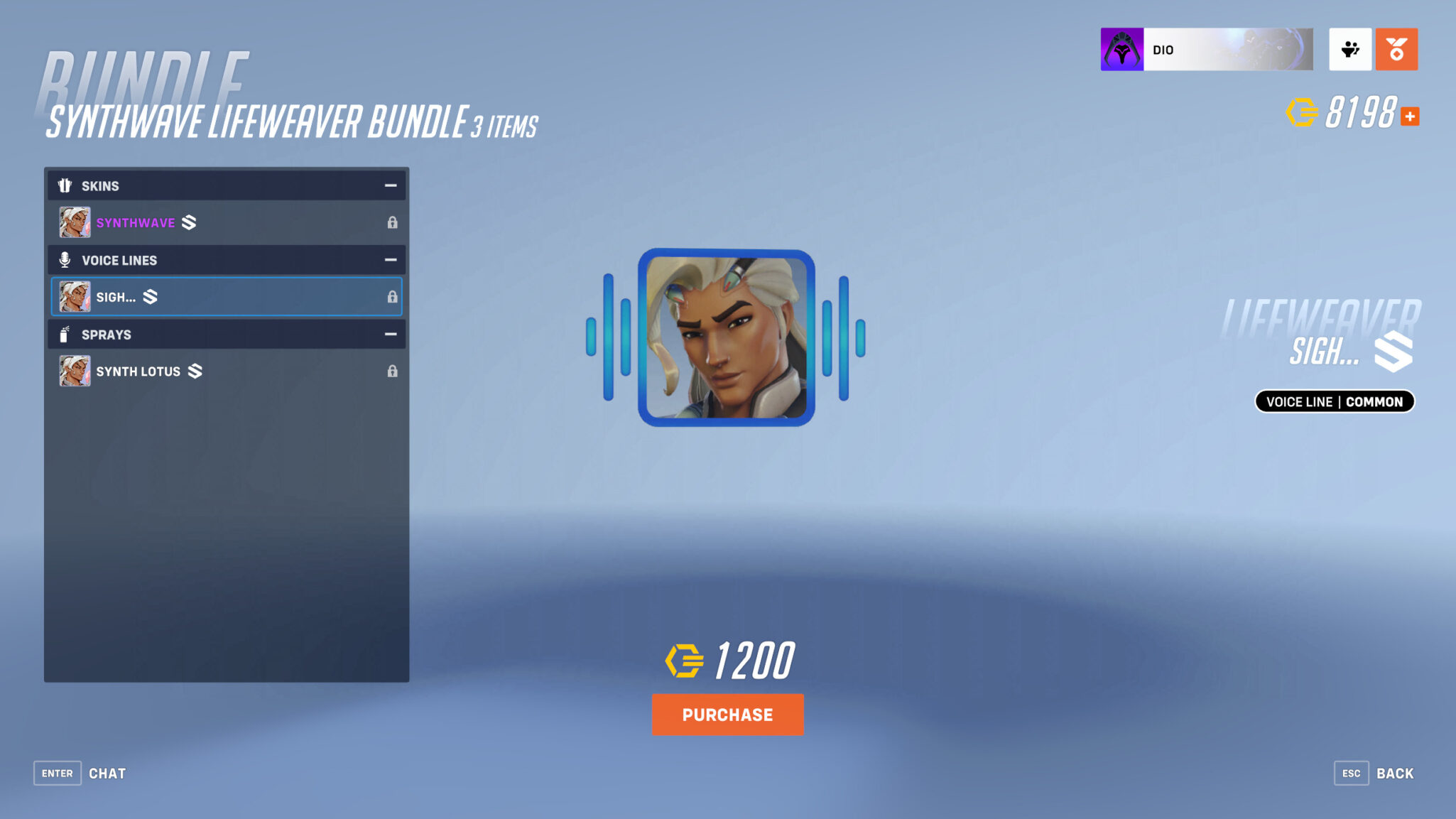 Lifeweaver Sigh voice line