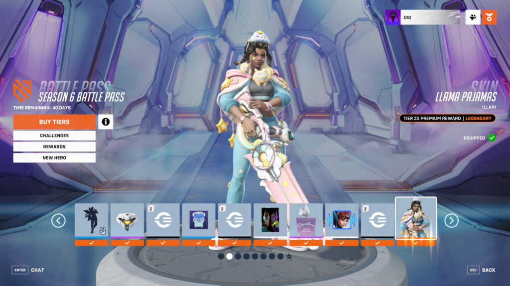 Overwatch 2 Llama Pyjamas Illari skin screenshot