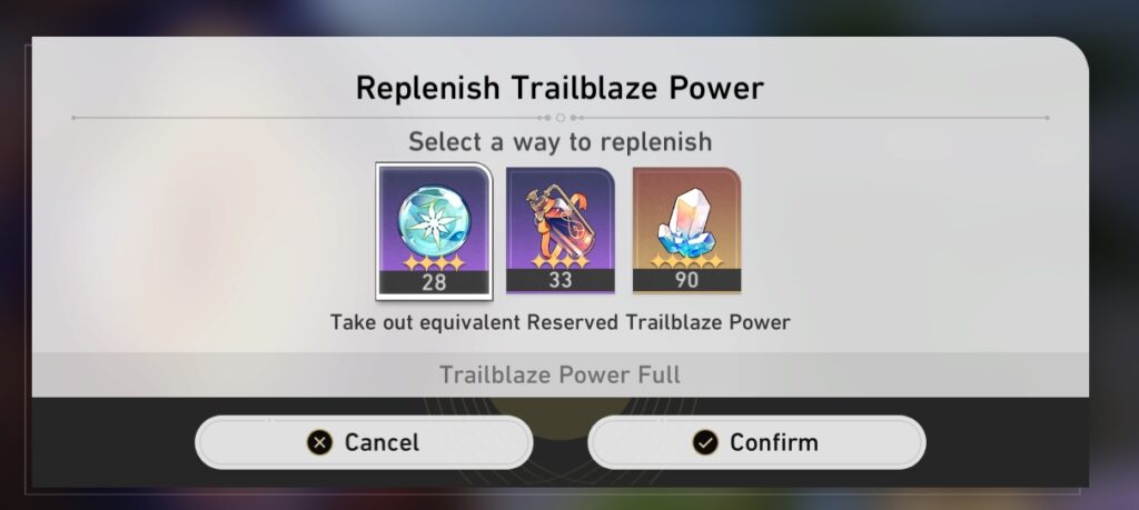 Trailblaze Power replenishing