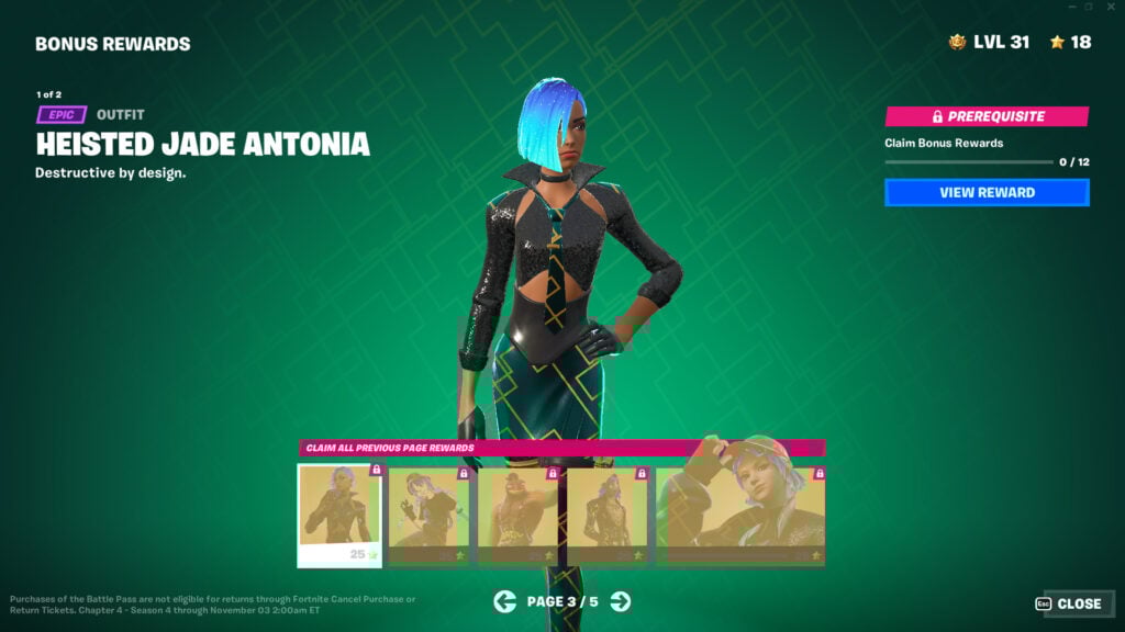 Fortnite Super Styles: Heisted Jade