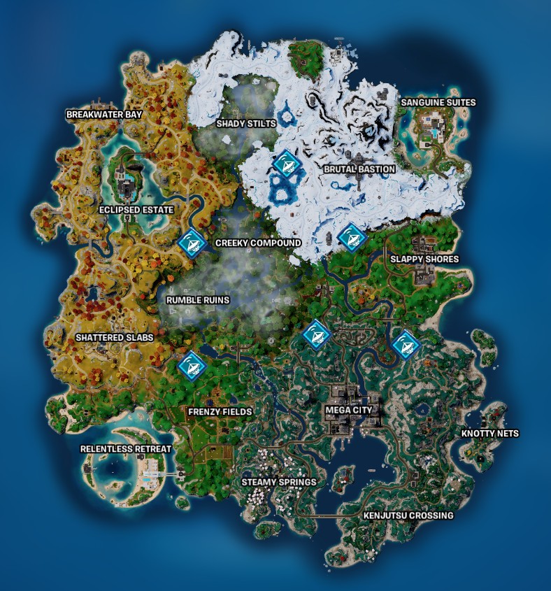 Forecast Towers in Fortnite map