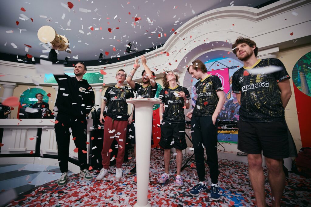 Gaimin Gladiators celebrating win at BetBoom Dacha 2023 (Image by Gaimin Gladiators)