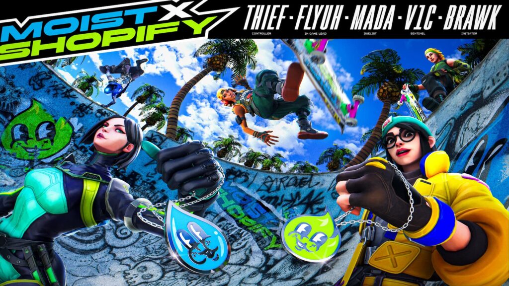 Moist and Shopify Rebellion collaborate to form MxS VALORANT