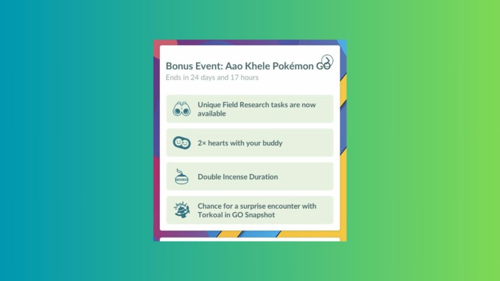The Aao Khele Pokemon Go event runs through September 15 to October 14 and will allow trainers in India to earn special rewards.