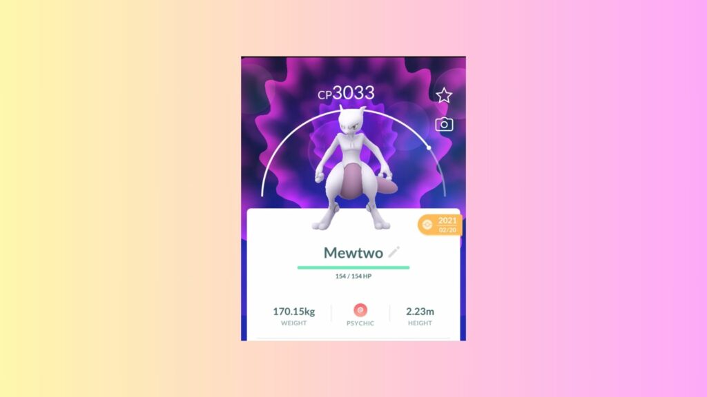 Mewtwo in Pokémon Go