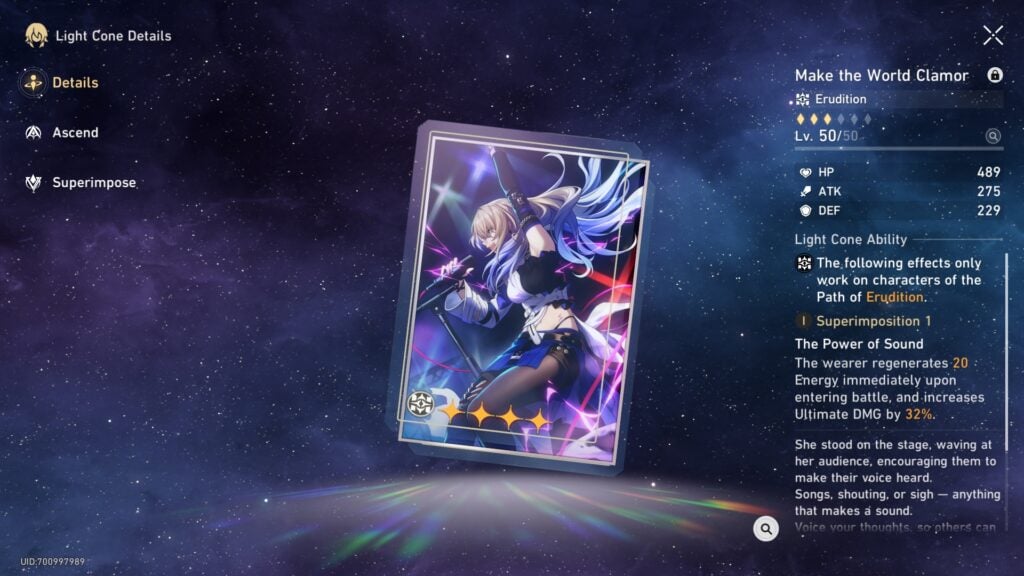 The Power of Sound Lightcone