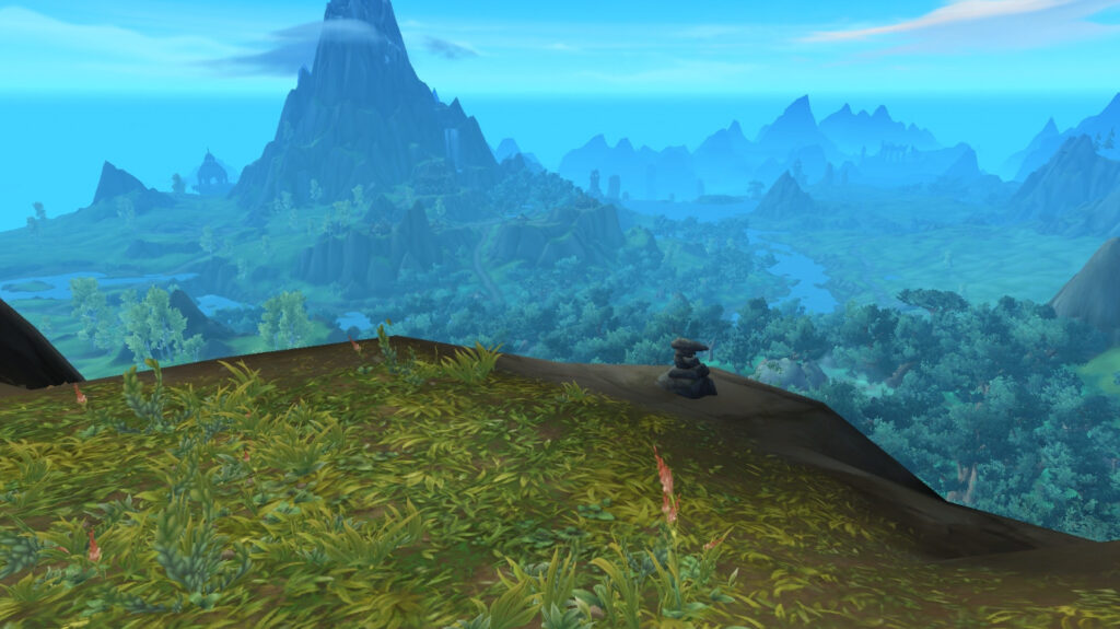 A burial marker in the Secrets of Azeroth WoW quest that begins at Pinewood Post.