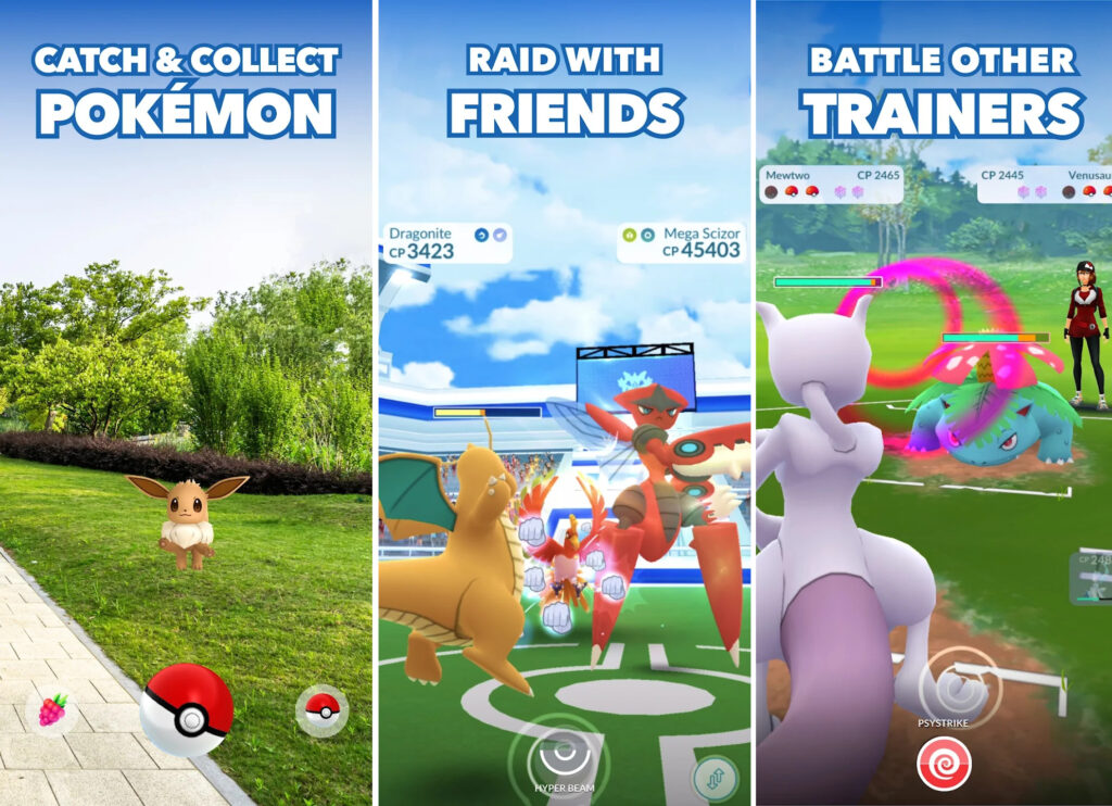 Pokémon Go screenshots 